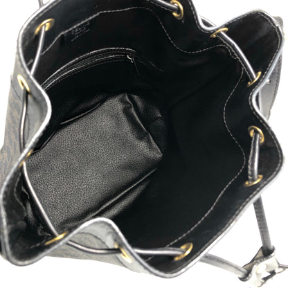 CELINE Macadam Blason Drawstring Shoulder bag Black Vintage mujneu