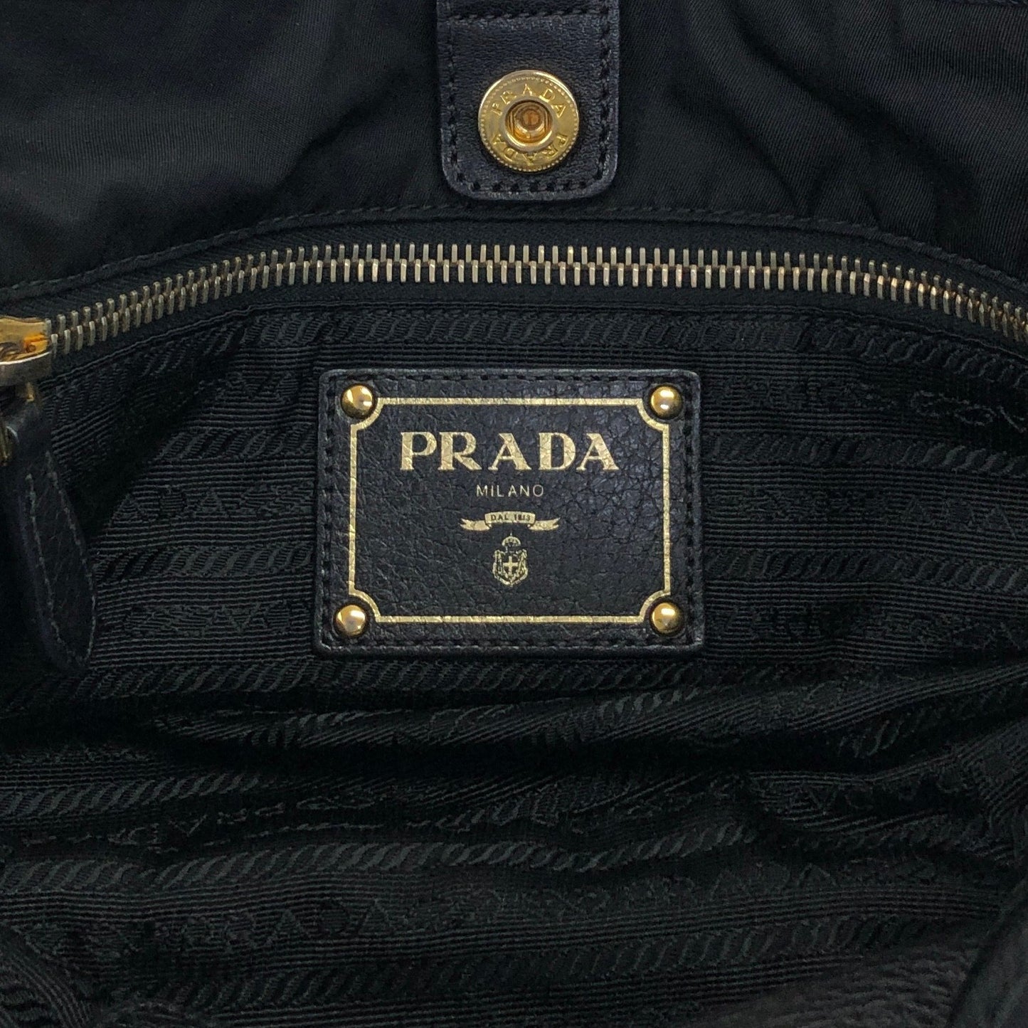 PRADA Tessuto Triangle Logo Two-way Handbag Shoulder bag Black Vintage jwasar