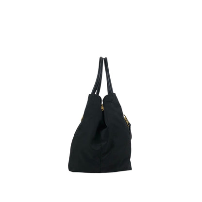 PRADA Tessuto Triangle Logo Two-way Handbag Shoulder bag Black Vintage 2krwdw