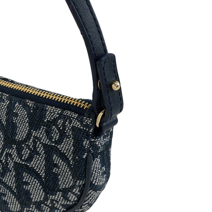 Christian Dior Trotter Handbag Shoulder bag Navy Vintage gicr78