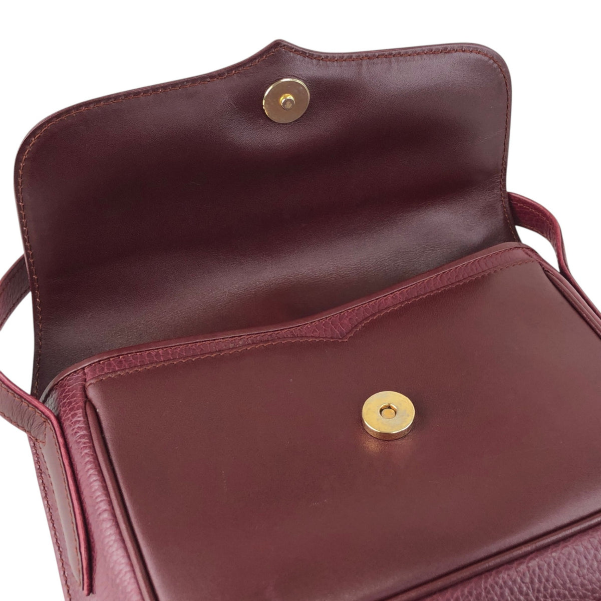 Cartier Flap Shoulder bag Bordeaux Vintage 63gc86