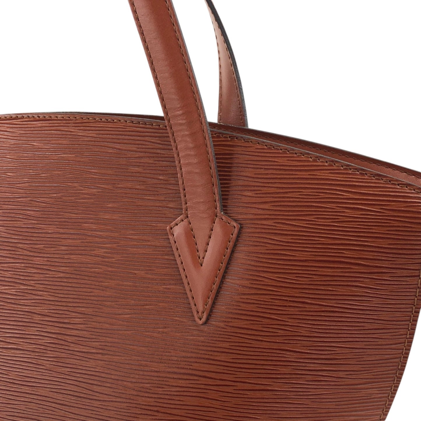 LOUIS VUITTON Epi Handbag Brown Vintage u5h6dx