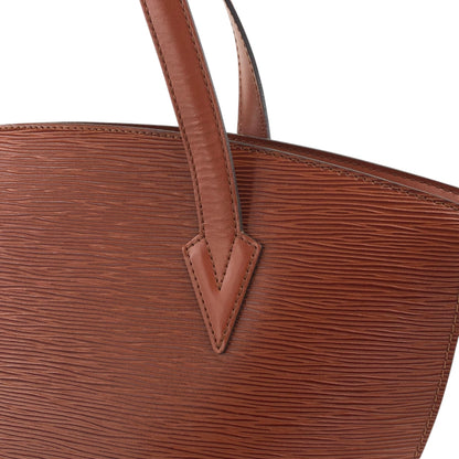 LOUIS VUITTON Epi Handbag Brown Vintage u5h6dx