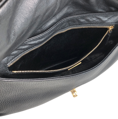 PRADA Turn Lock Shoulder bag Black Vintage atdszw