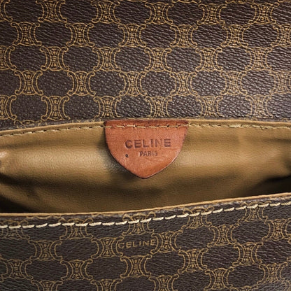 CELINE Macadam Triomphe Shoulder bag Brown Vintage eckras