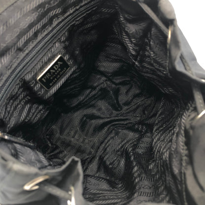 PRADA Triangle Logo Backpack Black Vintage wedjpt
