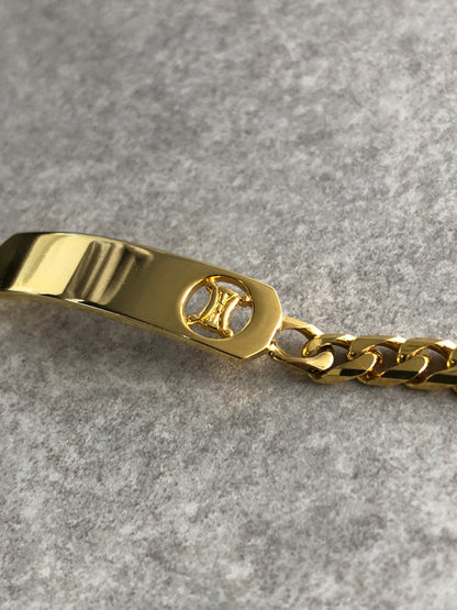 CELINE Blason Bracelet Gold Vintage t5afvt