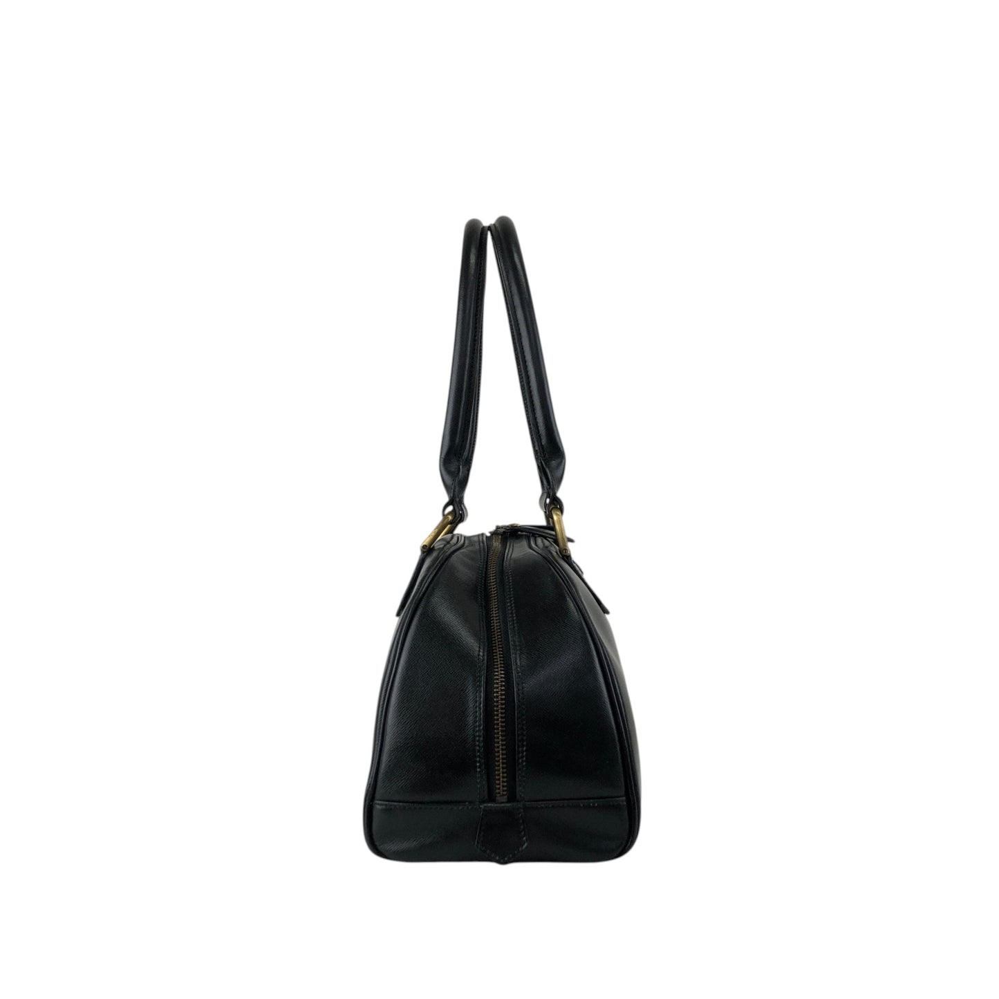 BURBERRY Logo Small Boston bag Handbag Black Vintage djr8rb