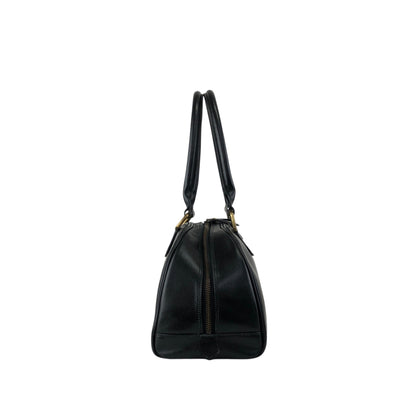 BURBERRY Logo Small Boston bag Handbag Black Vintage djr8rb