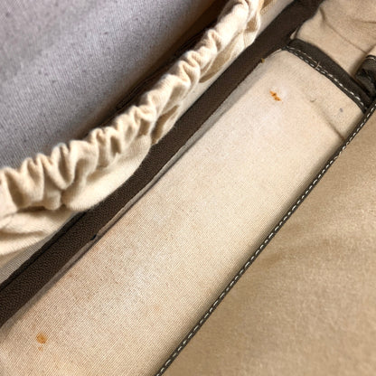 CELINE Macadam Blason Two-way Handbag Shoulder bag Brown Vintage kawj4u