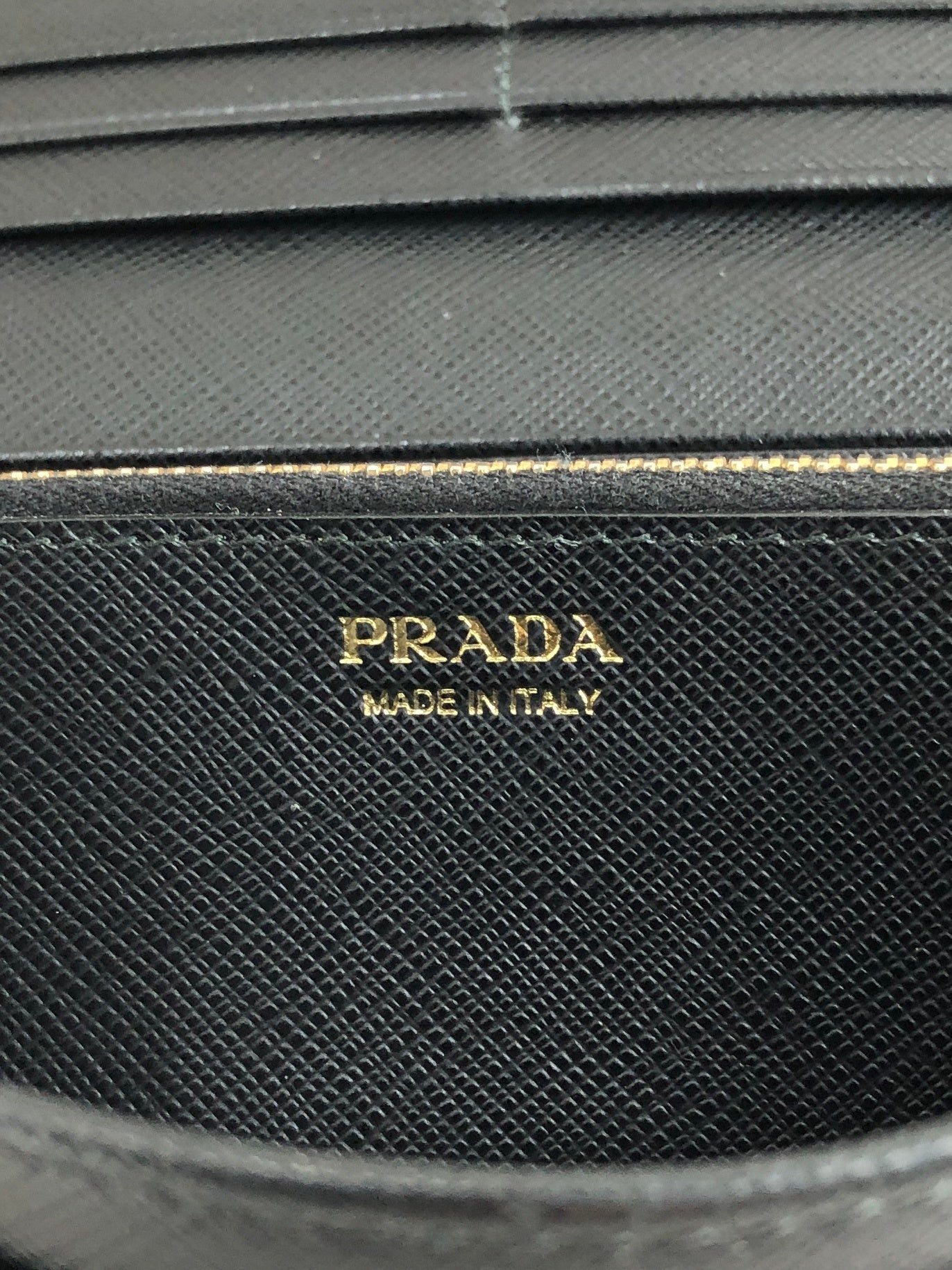 PRADA Triangle Logo Folded Wallet Black Vintage mia8ai