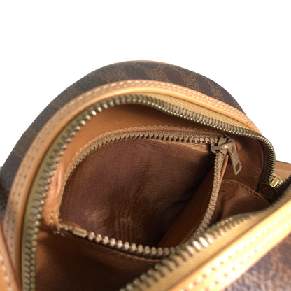 CELINE Macadam Blason Round Shoulder bag Brown Vintage teecbu
