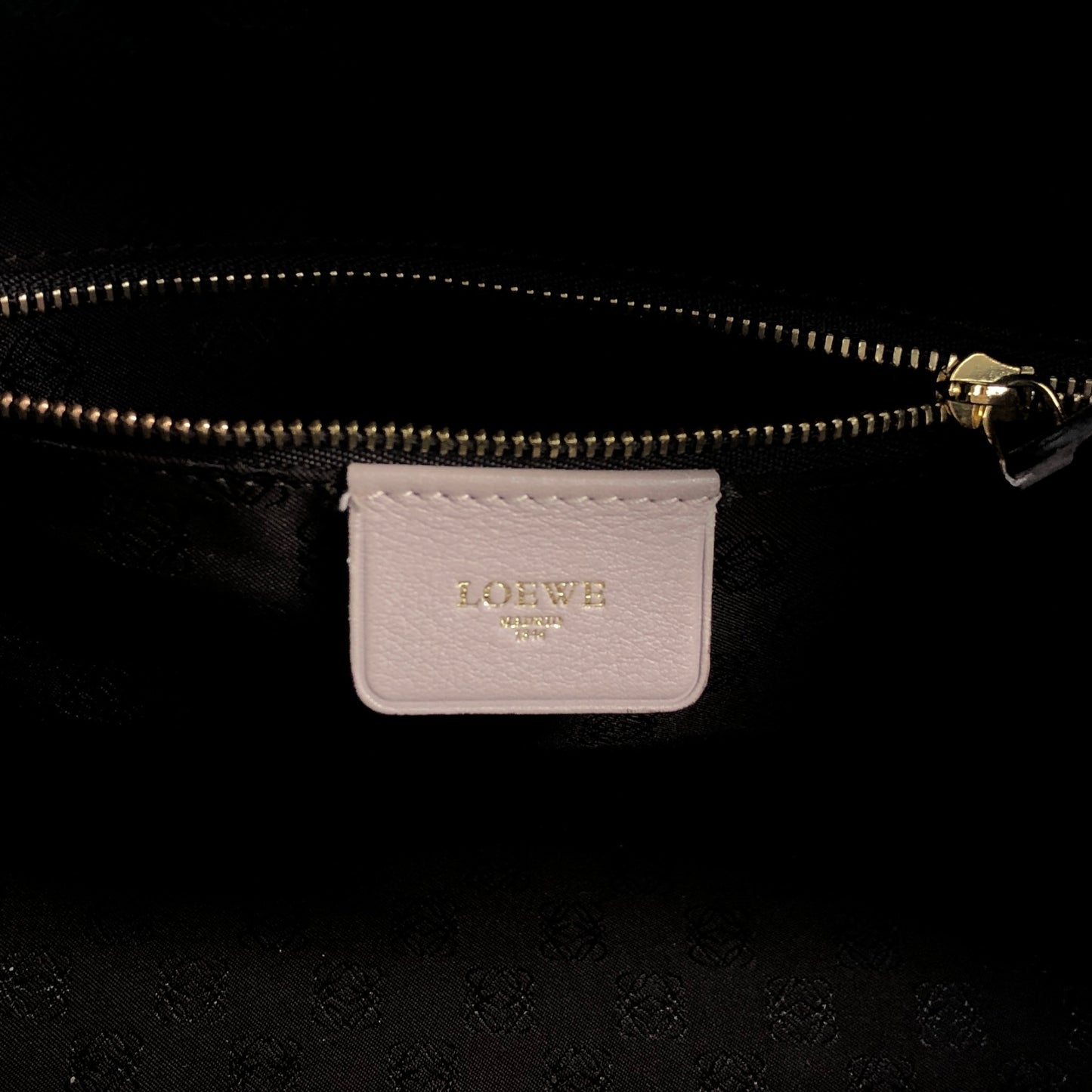 LOEWE Anagram Padlock Small Boston bag Handbag Purple Vintage za8z7w