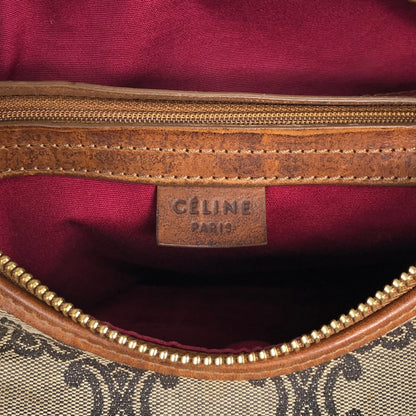 CELINE Triomphe Small Boston bag Handbag Brown Vintage 2j8imx