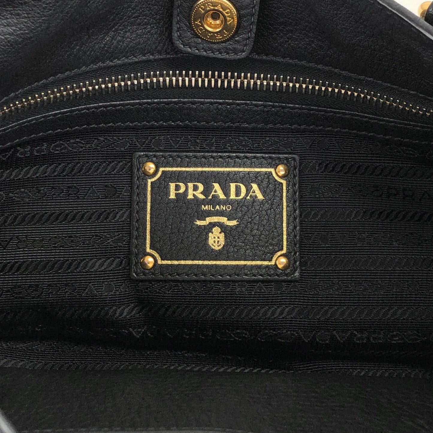 PRADA Logo Handbag Black Vintage 8mhtj6