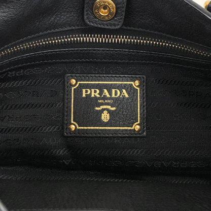 PRADA Logo Handbag Black Vintage 8mhtj6