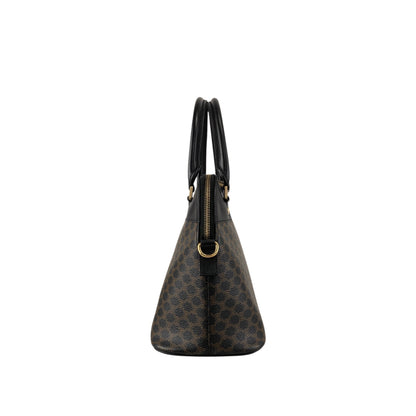 CELINE Macadam Two-way Handbag Shoulder bag Black Vintage zmn3dz