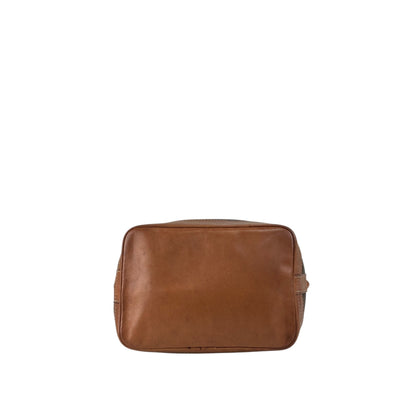 CELINE Macadam Blason Drawstring Shoulder bag Brown Vintage fmd3v6