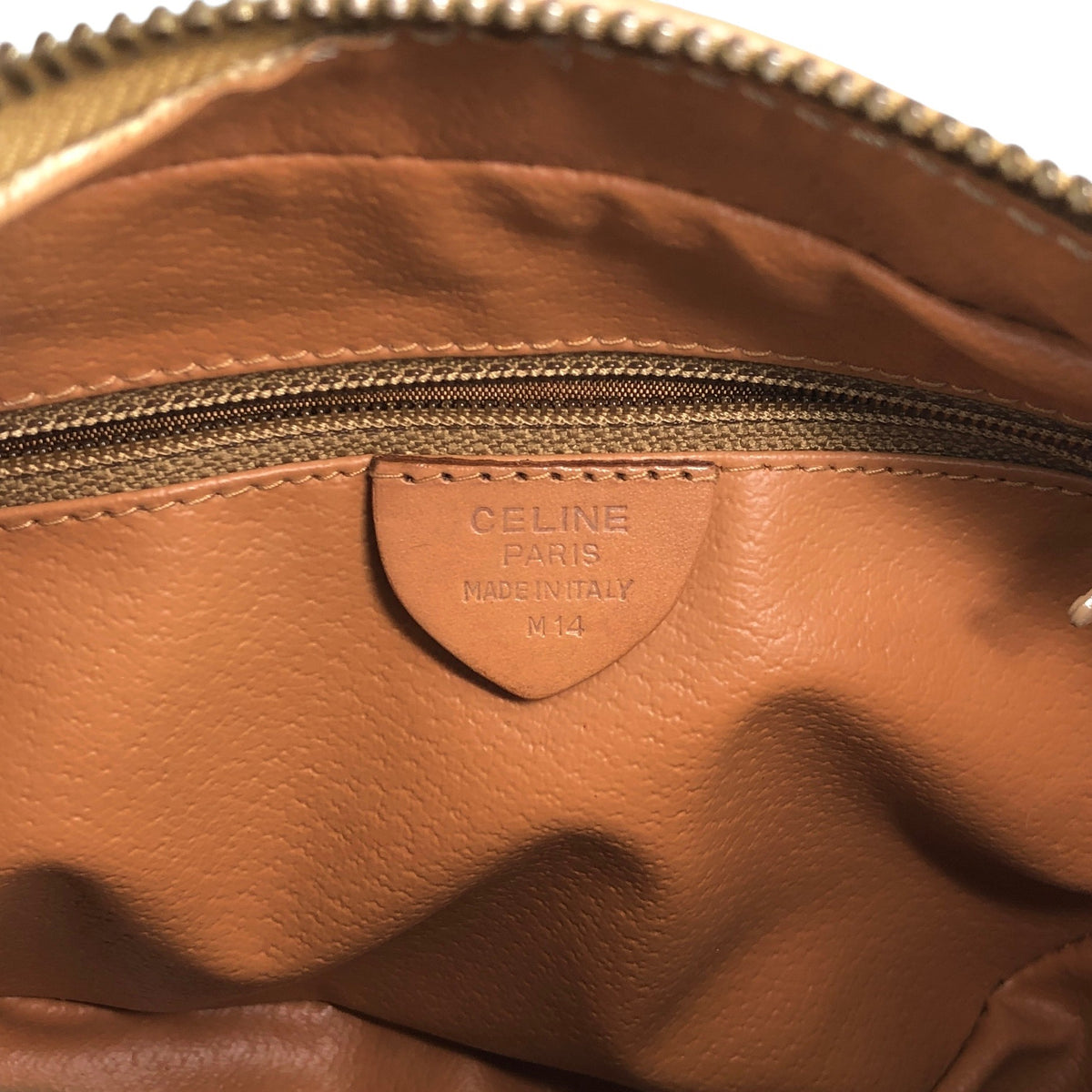CELINE Macadam Gancini Shoulder bag Brown Vintage ymrfek