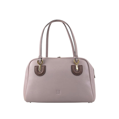 LOEWE Anagram Padlock Small Boston bag Handbag Purple Vintage za8z7w