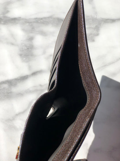 CELINE Macadam Triomphe 折疊錢包 棕色 復古 v4zmw7 