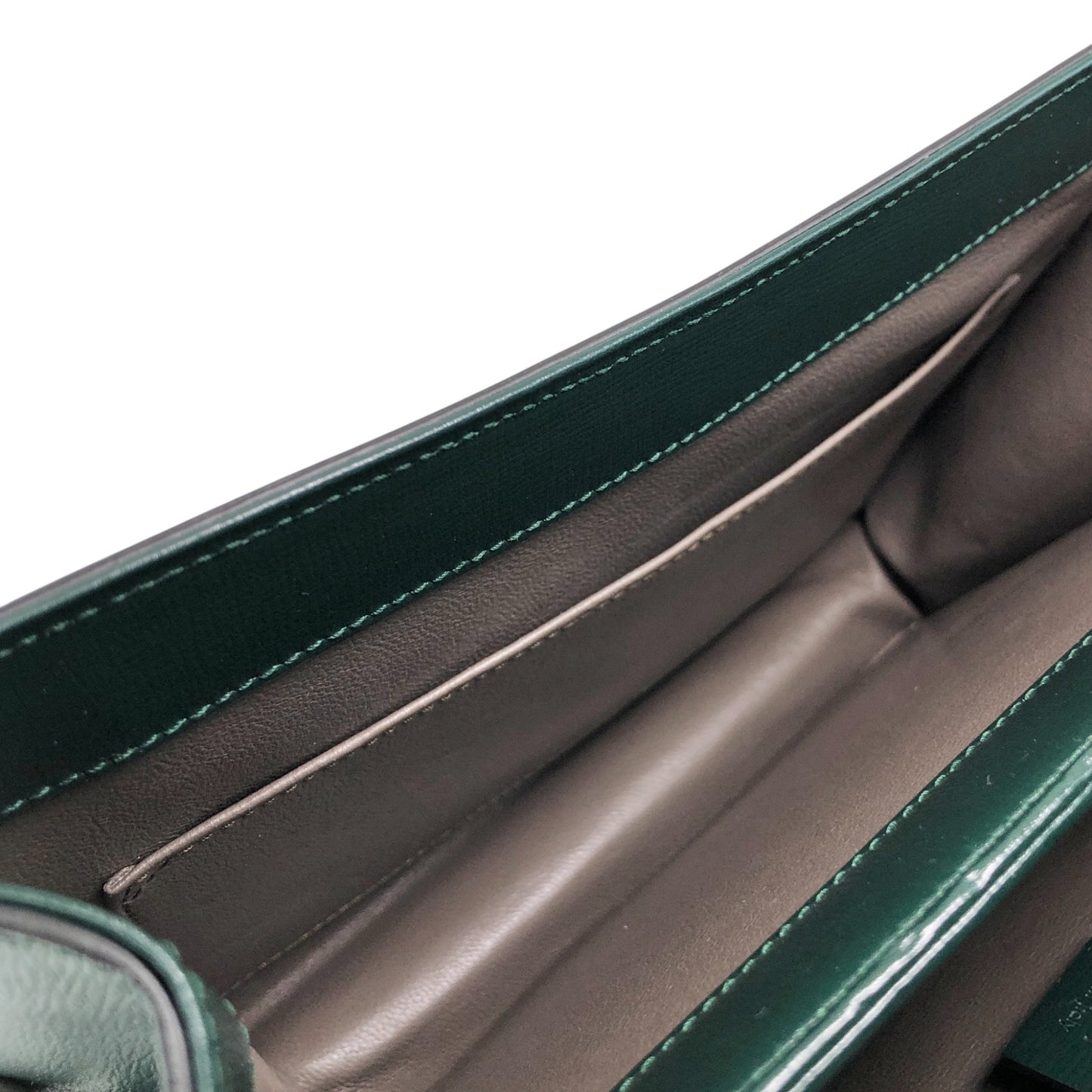 GUCCI Belt Motif Handbag Green Vintage 2vw4nm