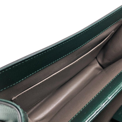 GUCCI Belt Motif Handbag Green Vintage 2vw4nm