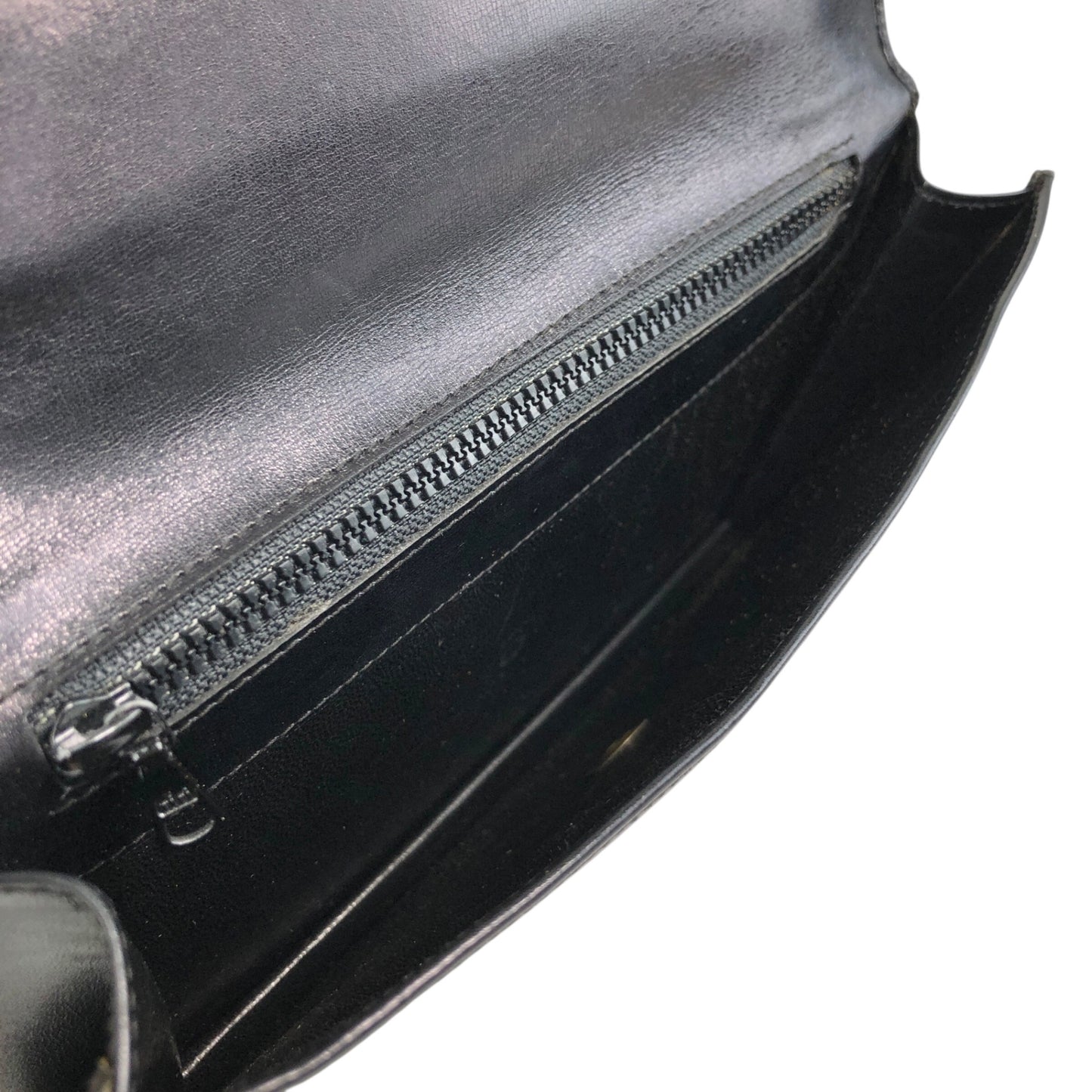 CELINE Blason Shoulder bag Black Vintage 3awaev