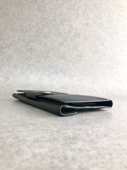 CELINE Blason Long Wallet Black Vintage 4g2ket