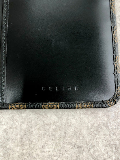 CELINE Macadam Long Wallet Black Vintage njgchm