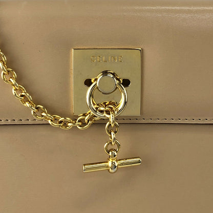 CELINE Gancini Handbag Beige Vintage fz83cr