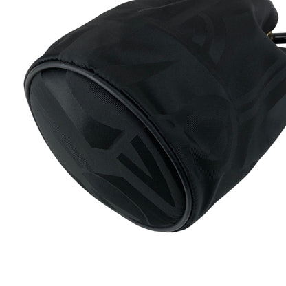 Salvatore Ferragamo Gancini Drawstring Small Handbag Black Vintage tigpxb