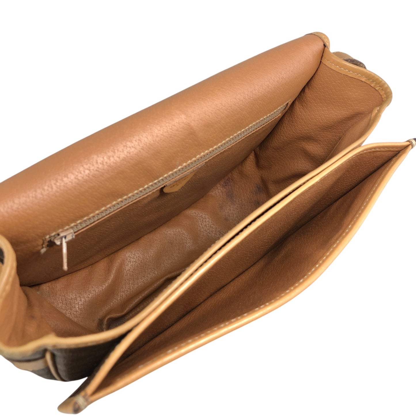 CELINE Macadam Blason Shoulder bag Brown Vintage rtiv5k