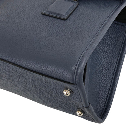 LOEWE Anagram Leather Two-way Small Boston bag Shoulder bag Navy Vintage nwunu6