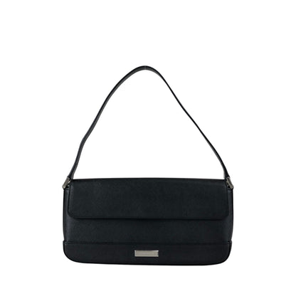BURBERRY Logo Shoulder bag Black Vintage h4dw5e