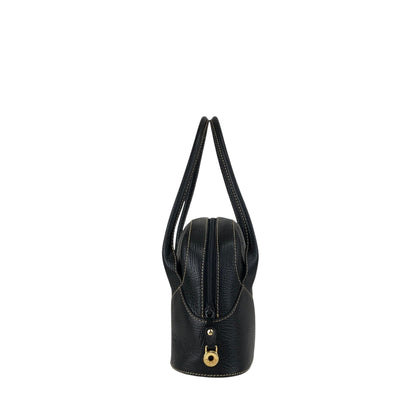 LOEWE Logo Embossed Handbag Black Vintage xuiewb