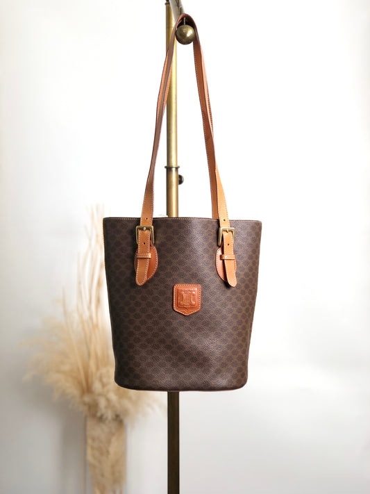CELINE Macadam Blason Totebag Brown Vintage inkg8a
