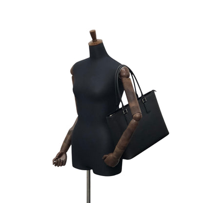BURBERRY Logo Handbag Totebag Black Vintage behneb