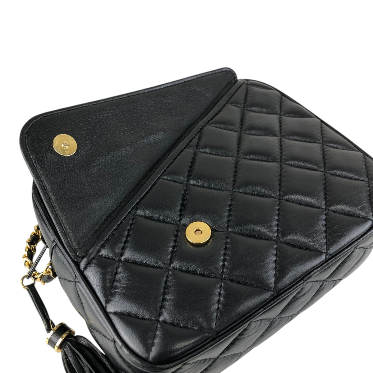 GIVENCHY Logo Tassel Chain Shoulder bag Black Vintage sgwgmf