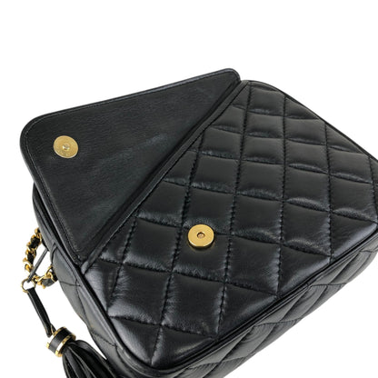 GIVENCHY Logo Tassel Chain Shoulder bag Black Vintage sgwgmf