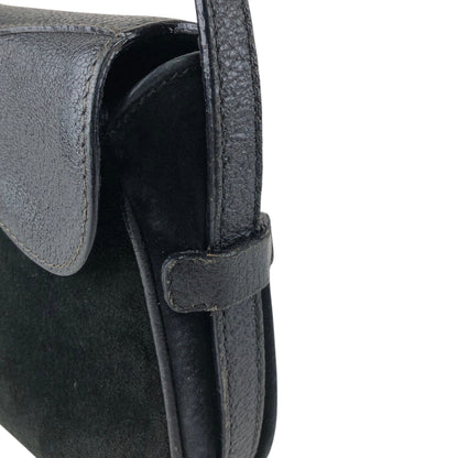 GUCCI Horse Bit Small Shoulder bag Black Vintage wevswd