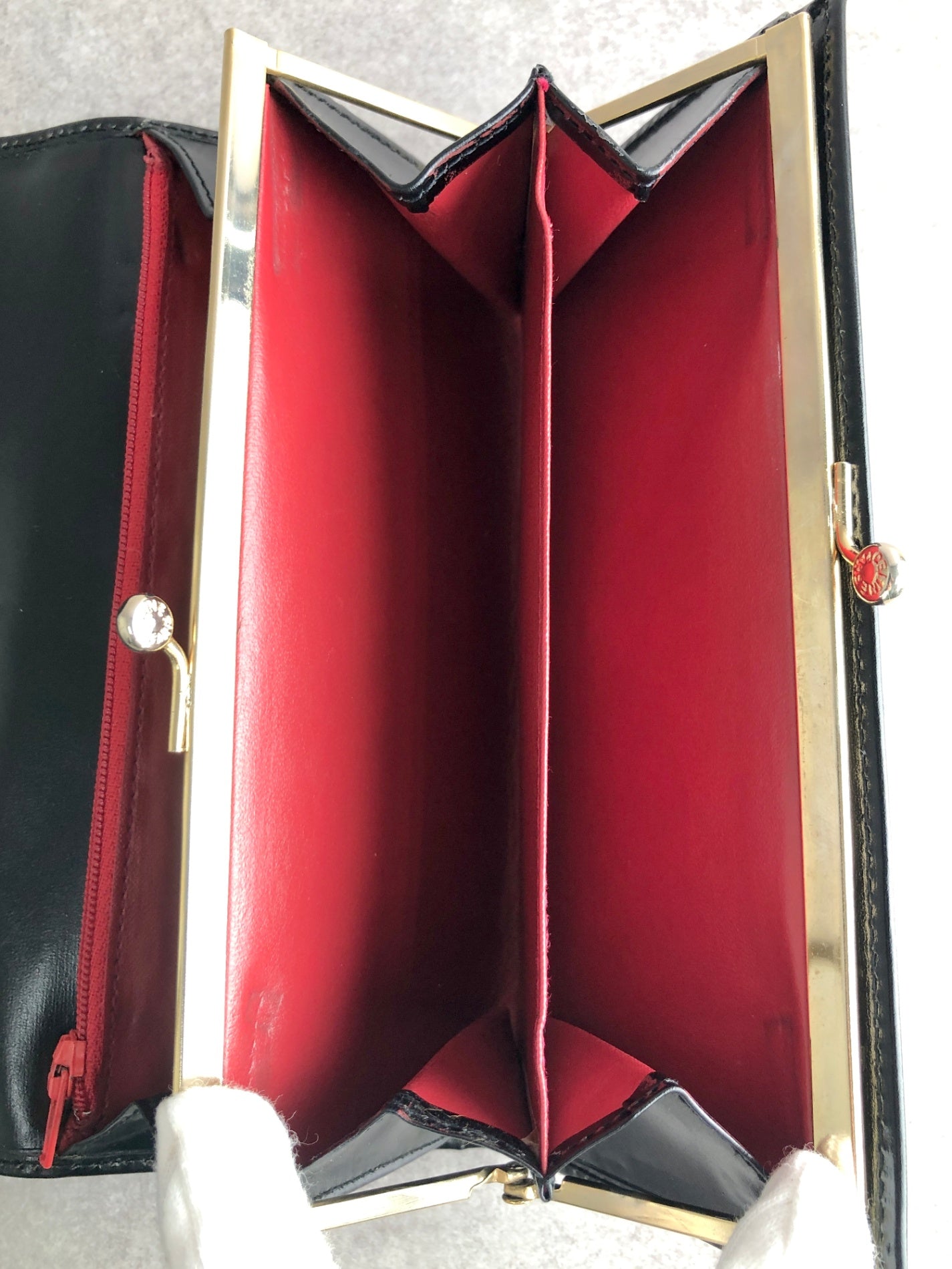 CELINE Logo Long Wallet Black Vintage gres6u