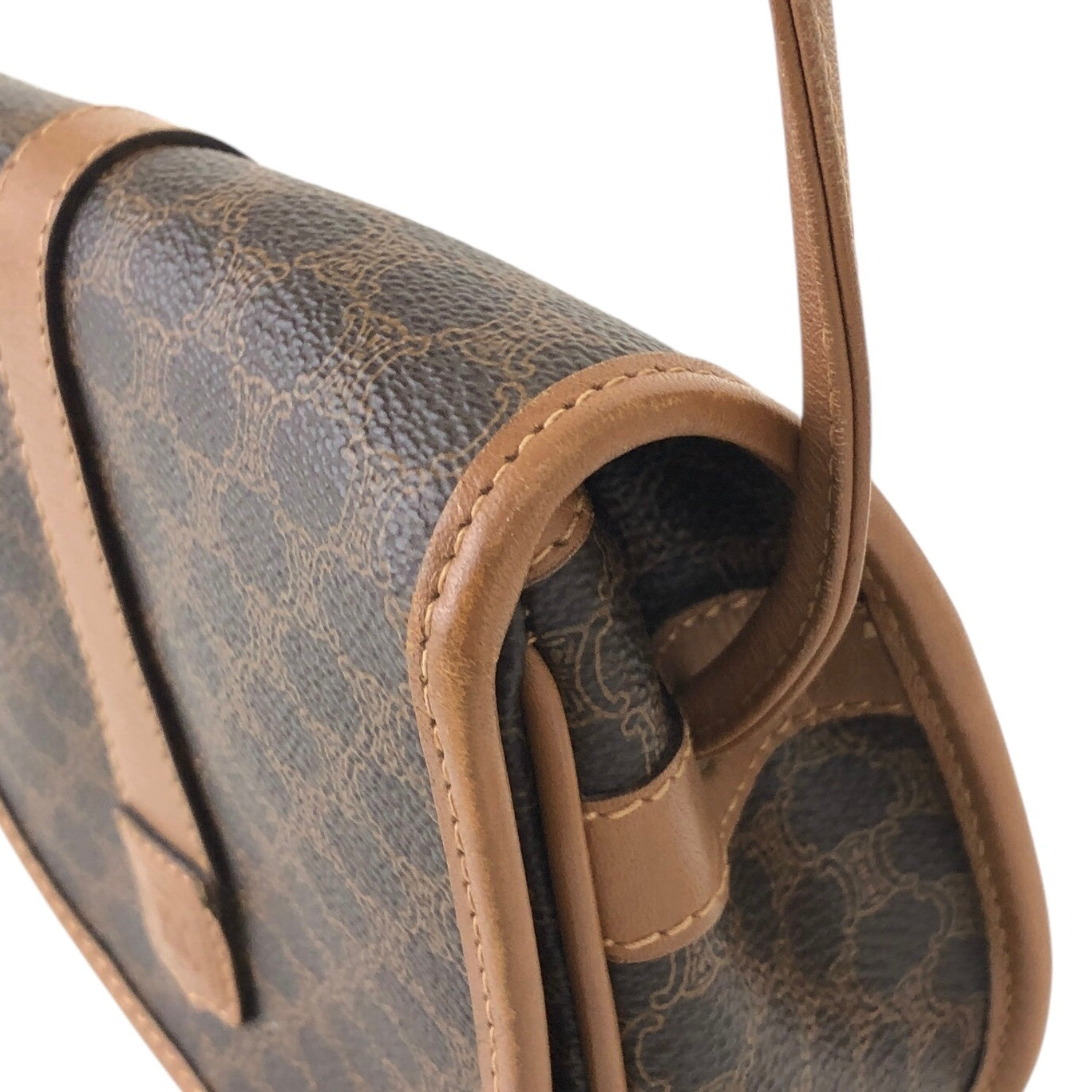 CELINE Macadam Blason Shoulder bag Brown Vintage ixr8dt