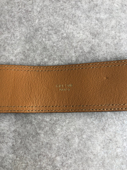 CELINE Horse Bit Belt Black Vintage 3xm745