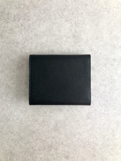 GUCCI Horse Bit Trifold Wallet Black Vintage xhjptb