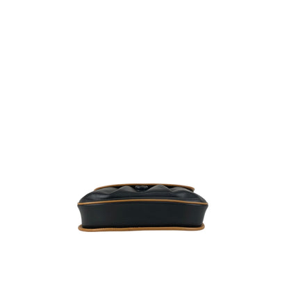 CELINE Blason Shoulder bag Black×Brown Vintage f8fsrs