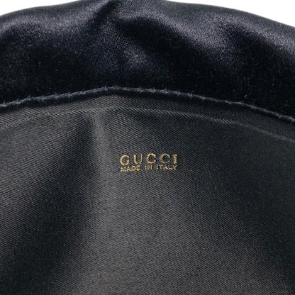 GUCCI Horse Bit Tassel Shoulder bag Black Vintage xvctcj