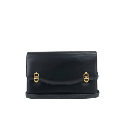 CELINE Blason Shoulder bag Black Vintage 8vbtr5