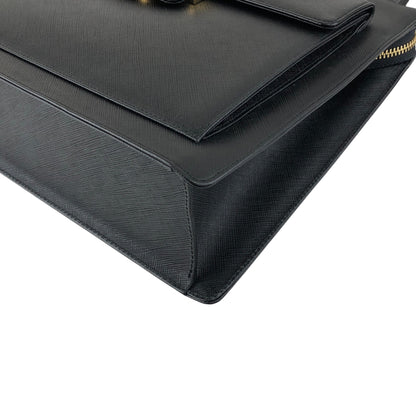 Yves Saint Laurent Logo Handbag Black Vintage fguw8w