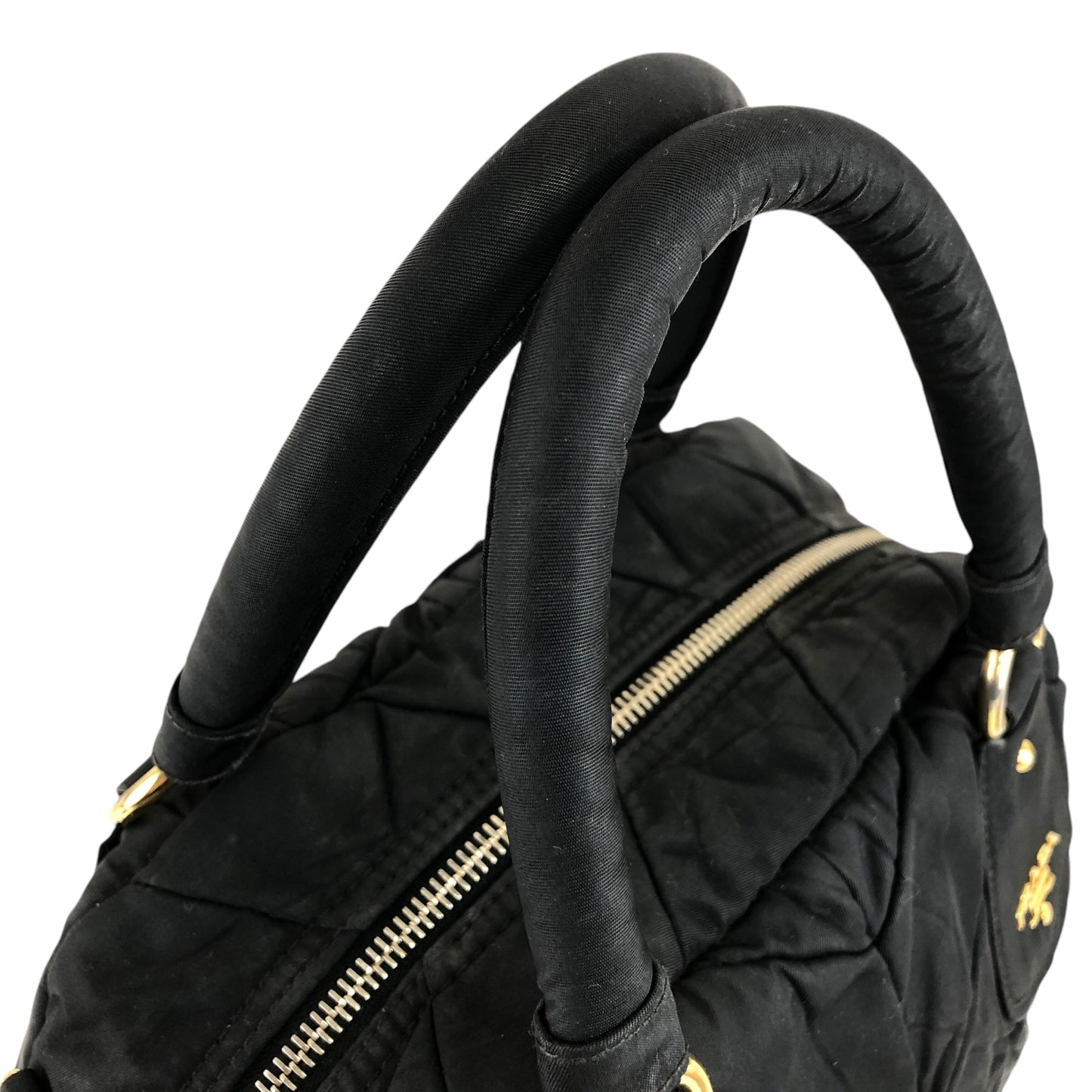 PRADA Logo Two-way Handbag Shoulder bag Black Vintage aw3e2f